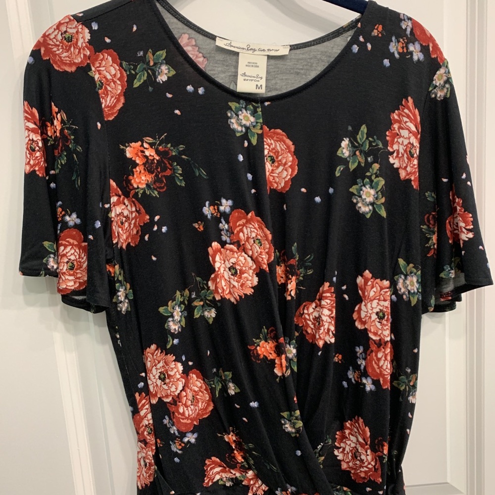 Black floral top